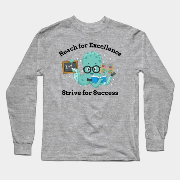 Octopus Math Teacher Long Sleeve T-Shirt by TeaTimeTs